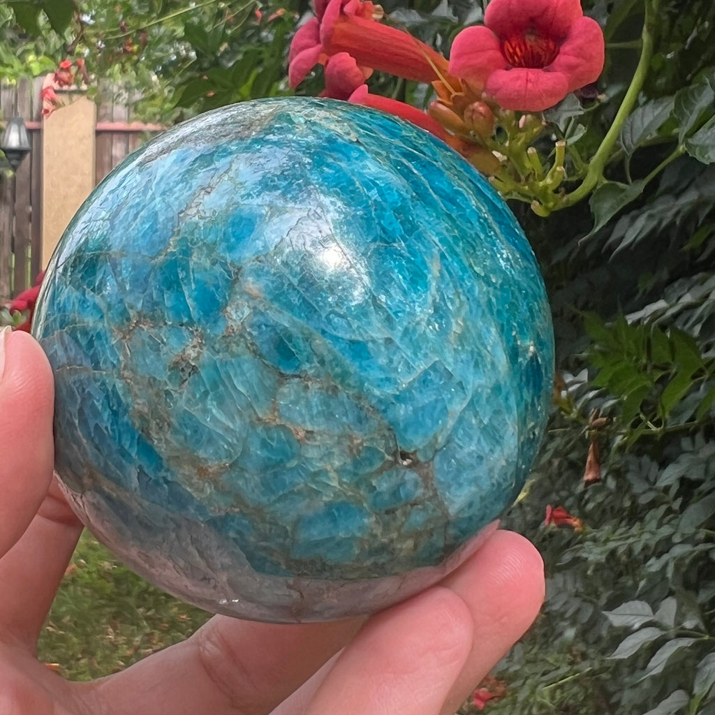 Apatit sfera model 9, 6.5 cm, druzy.ro, pietre semipretioase 6