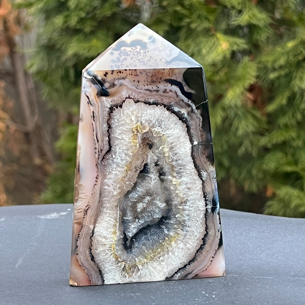 Obelisc druzy onix model 3, pietre semipretioase - druzy.ro 3 