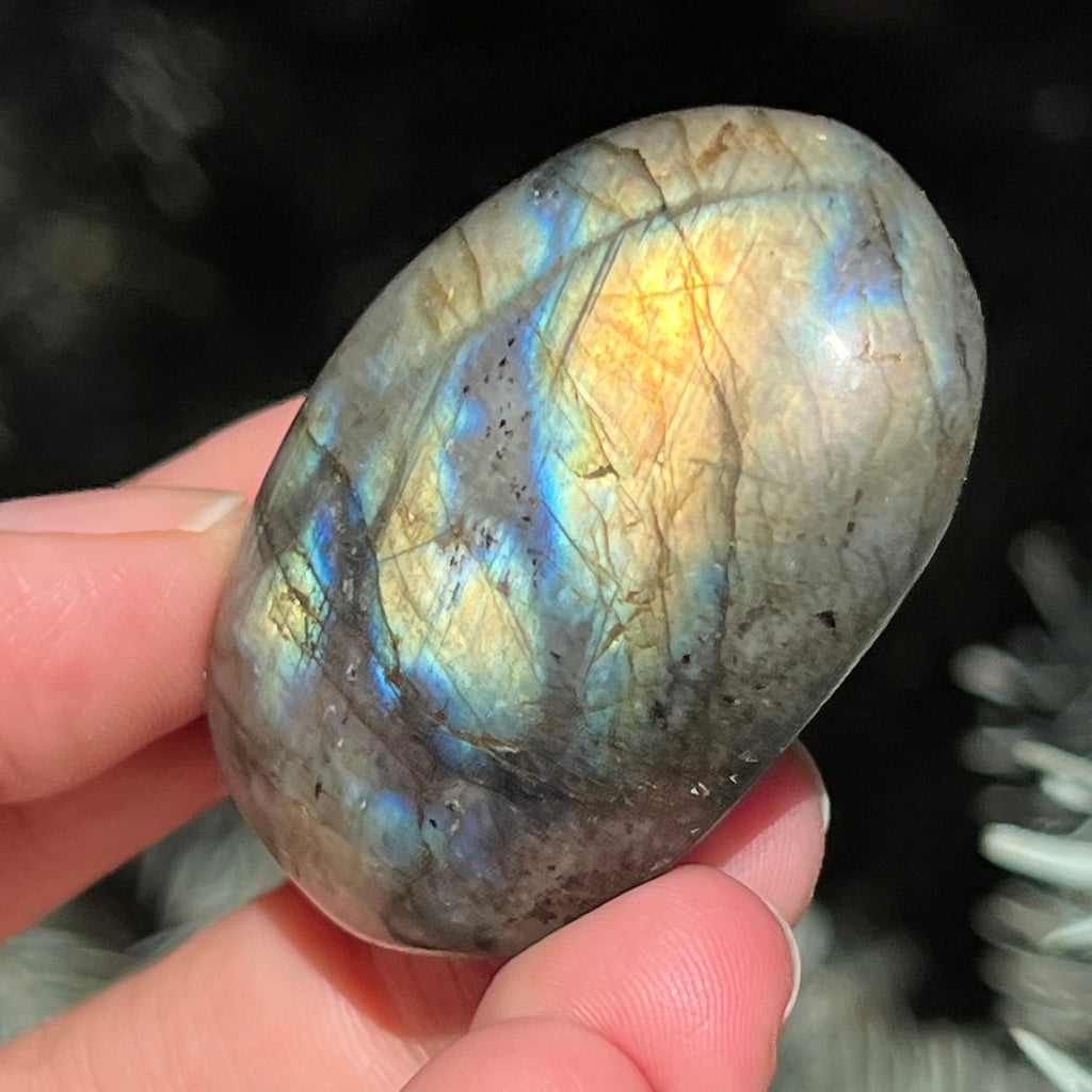Labradorit palm stone m14, druzy.ro, cristale 1