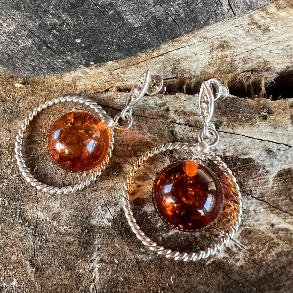 Cercei argint cu chihlimbar Amber1, pietre semipretioase - druzy.ro 3 