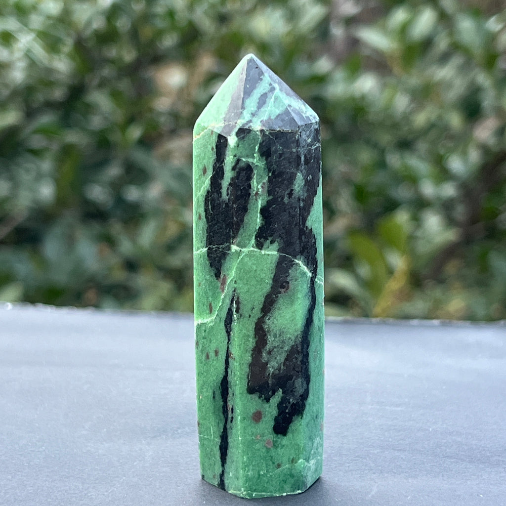 Obelisc rubin in zoisit model 1, pietre semipretioase - druzy.ro 5 