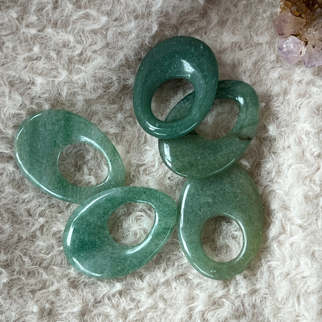 Pandantiv piatra pi donut oval aventurin, pietre semipretioase - druzy.ro 2 