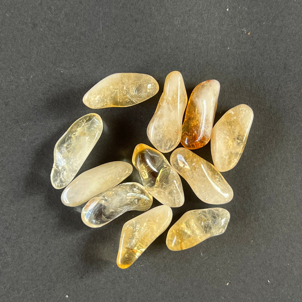 Citrin piatra rulata mini S, pietre semipretioase - druzy.ro 2