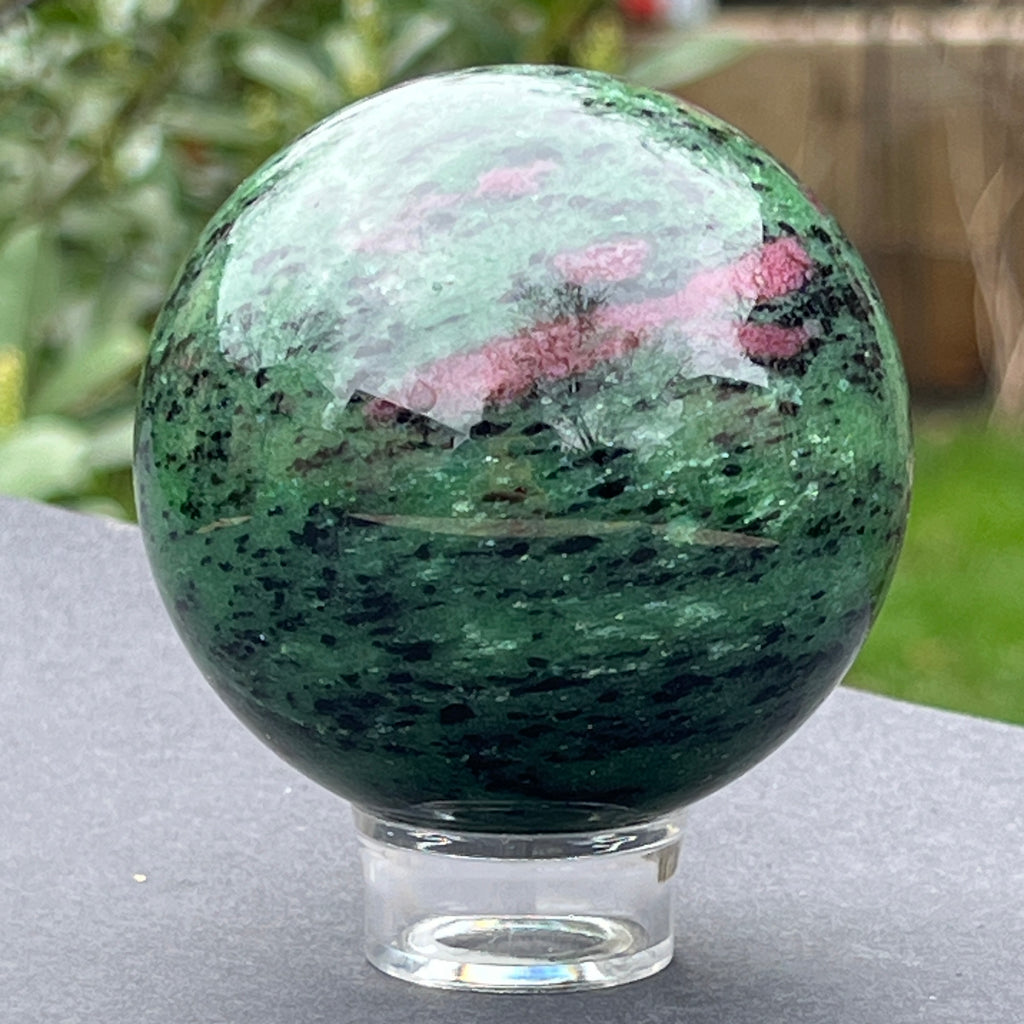 Sfera rubin in zoisit model 4, pietre semipretioase - druzy.ro 11 