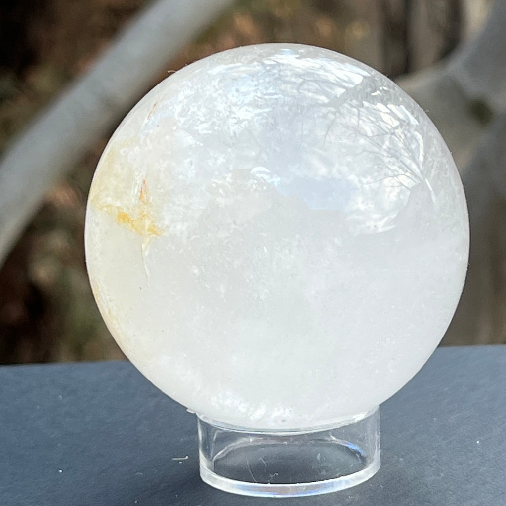 Sfera 6.5 cm cuart rutilat curcubeu model 36, druzy.ro, cristale 6