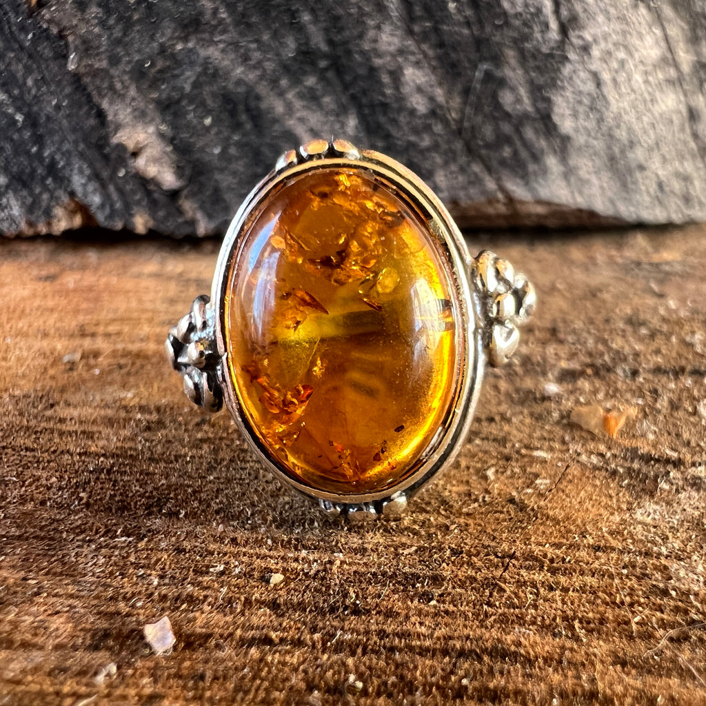Inel argint cu chihlimbar Amber12, pietre semipretioase - druzy.ro 4 