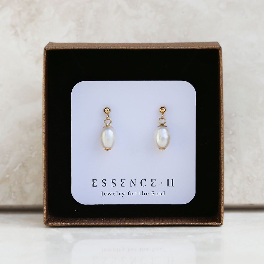 Cercei perle naturale, aur filat - Soul Pearl #2, pietre semipretioase - druzy.ro 8 