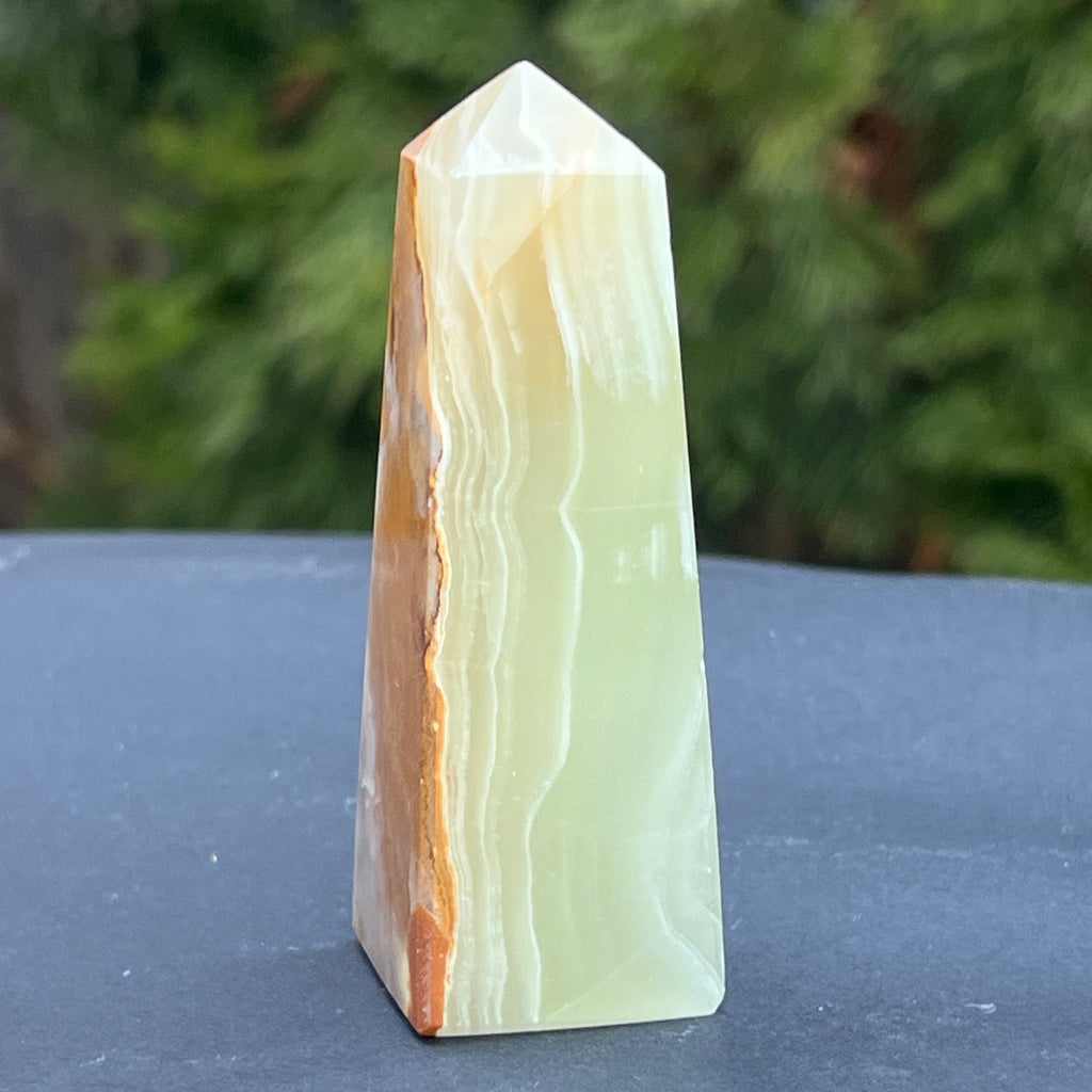 Onix verde obelisc/turn model 2, pietre semipretioase - druzy.ro 2 