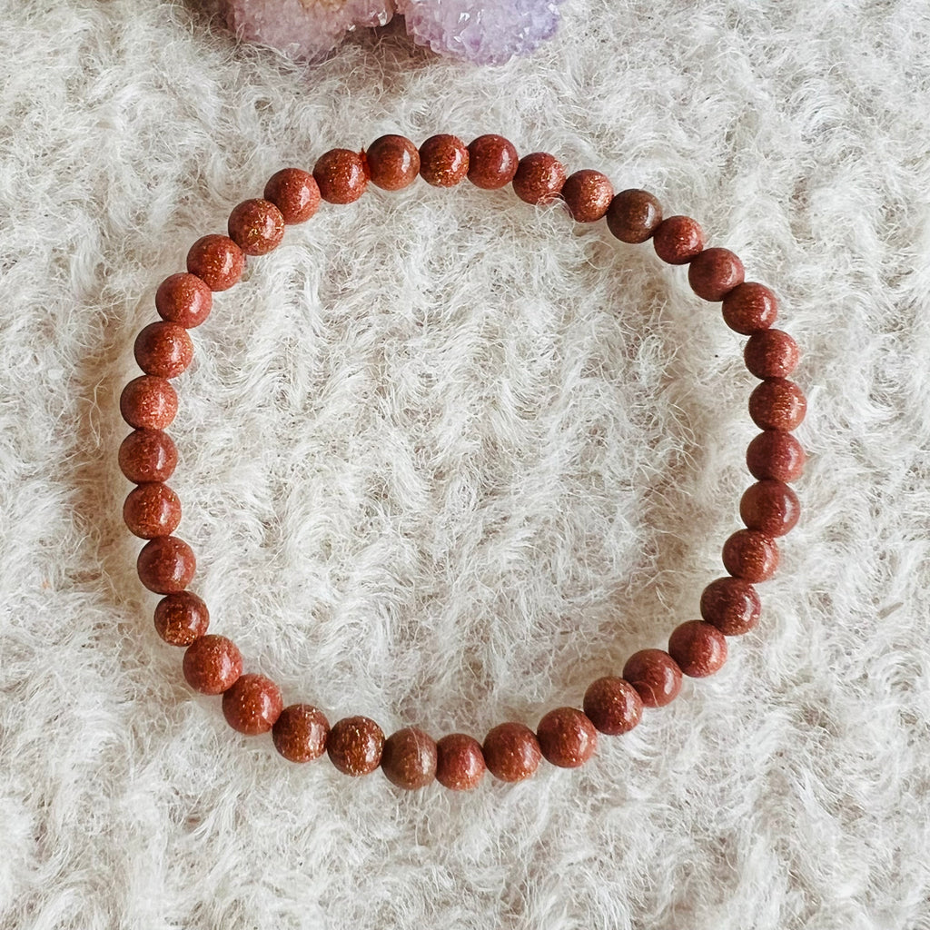 Bratara copii nisipit (Sandstone) 4 mm, druzy.ro, cristale 1
