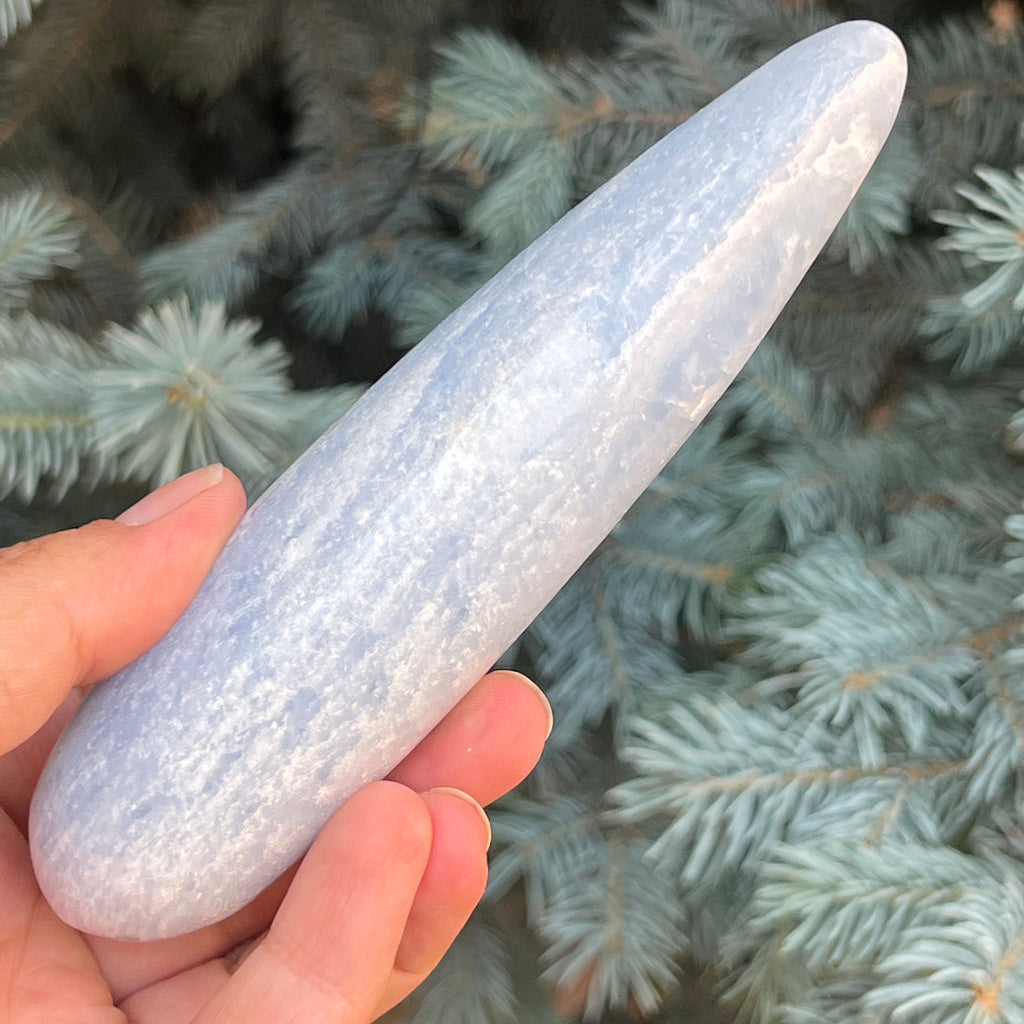 Bagheta calcit albastru model 1 din Madagascar, pietre semipretioase - druzy.ro 5 