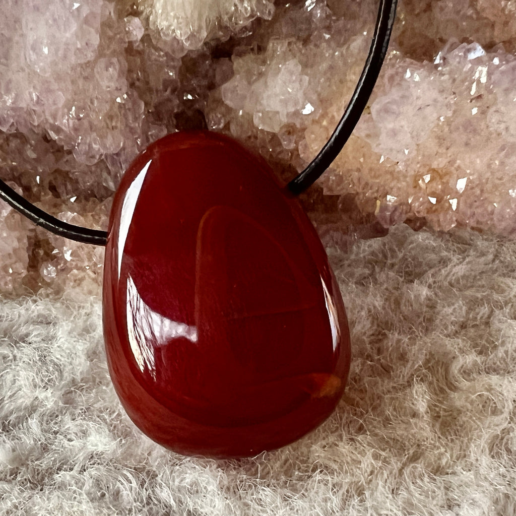 Colier pandantiv carneol DROP, pietre semipretioase - druzy.ro 1 