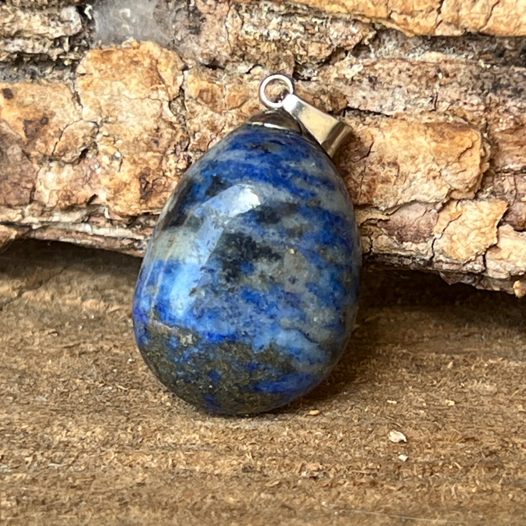 Pandantiv lapis lazuli TUMBLE, pietre semipretioase - druzy.ro 2 