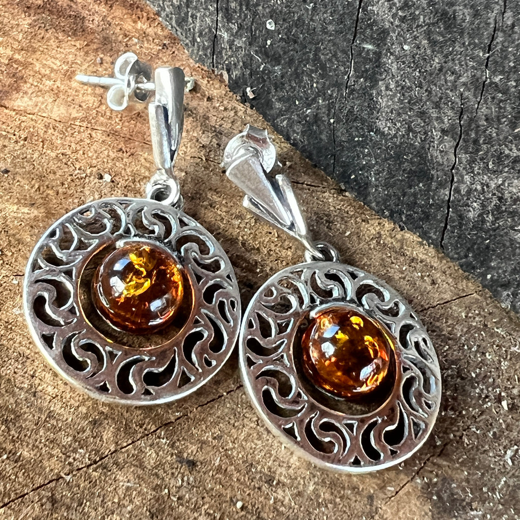 Cercei argint cu chihlimbar Amber12, pietre semipretioase - druzy.ro 3 