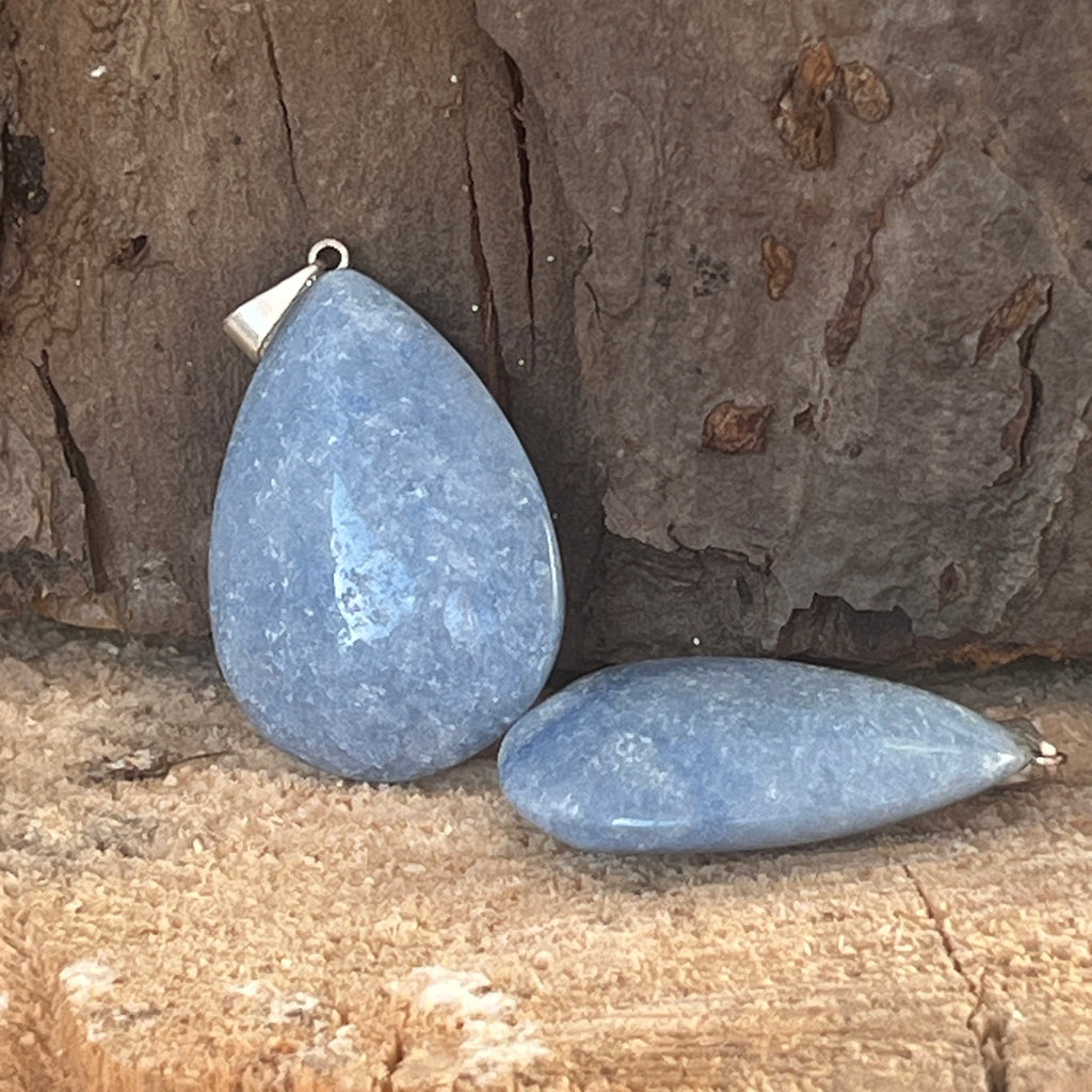 Pandantiv aventurin albastru DROP, pietre semipretioase - druzy.ro 2 