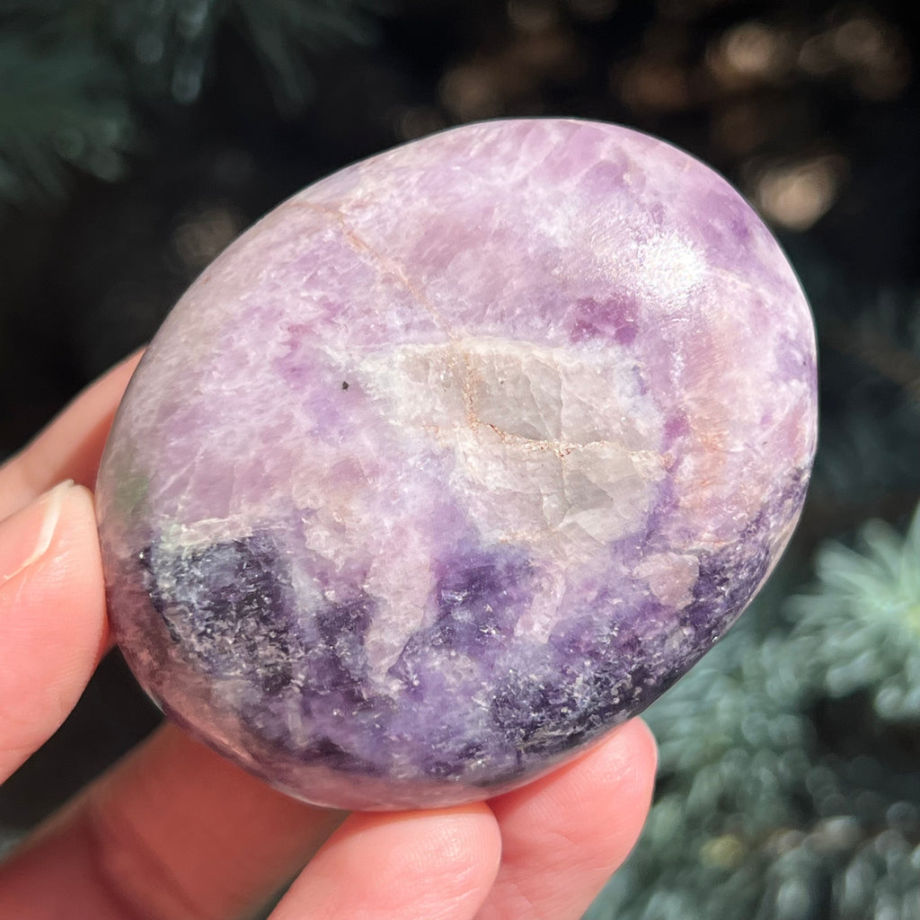 Lepidolit palmstone m6, druzy.ro, cristale 3