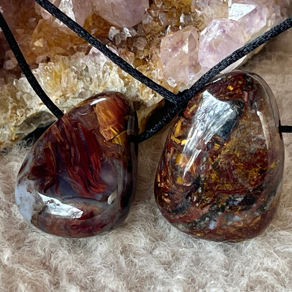 Colier pandantiv pietersit DROP, pietre semipretioase - druzy.ro 1 