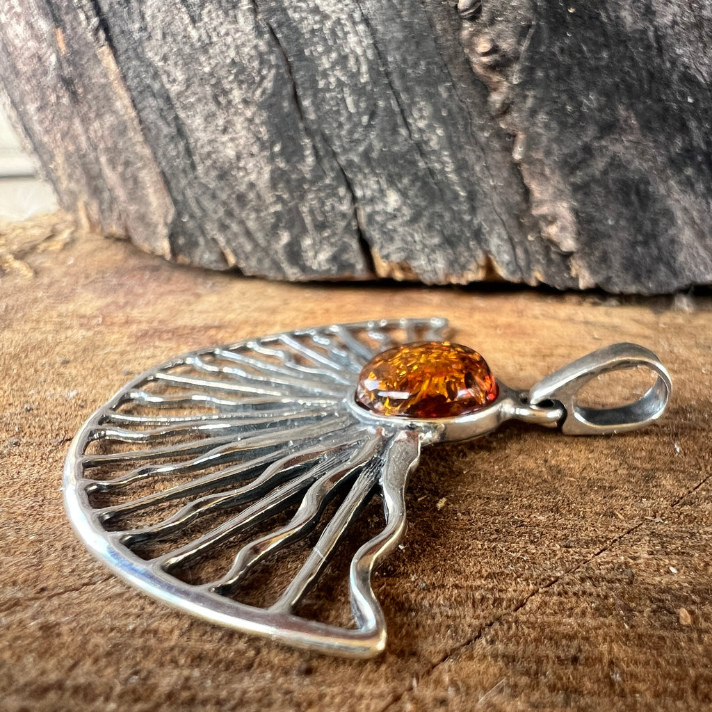 Pandantiv argint cu chihlimbar Amber19, pietre semipretioase - druzy.ro 2 