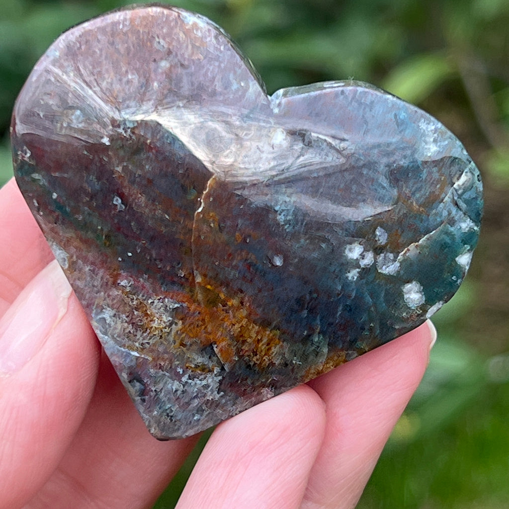 Inima agat muschi model 3, pietre semipretioase - druzy.ro 3 