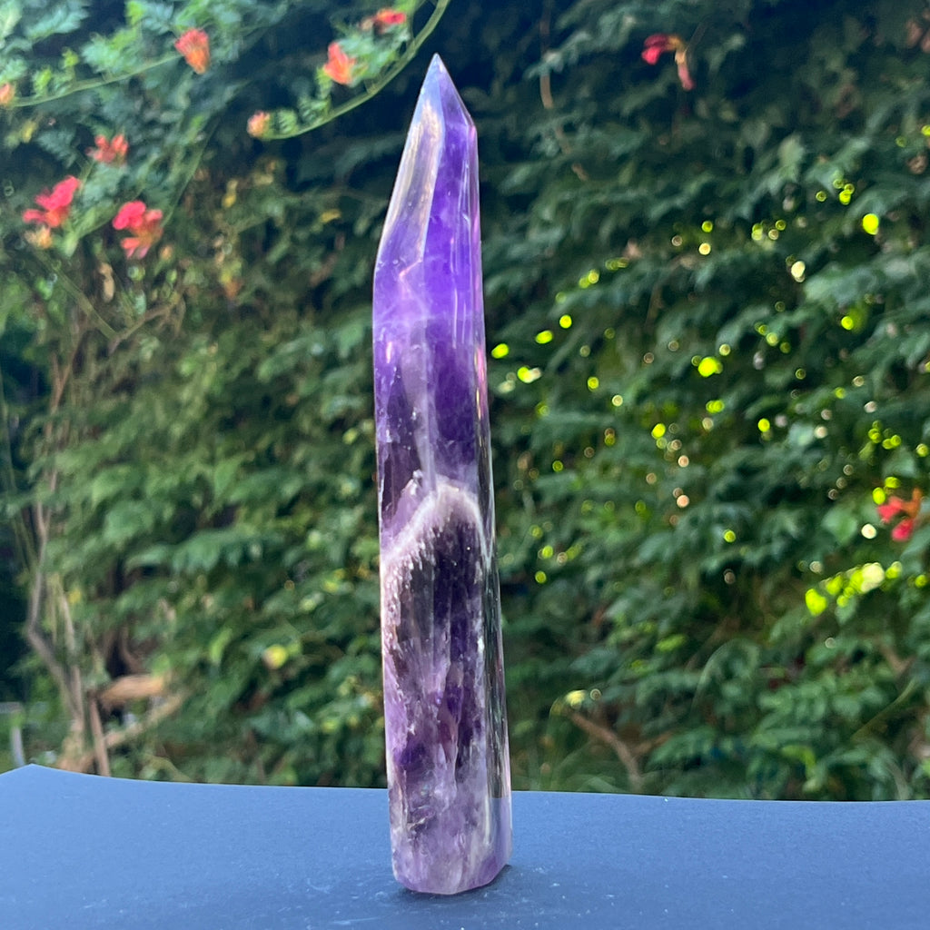 Ametist chevron obelisc model XL1, pietre semipretioase - druzy.ro 4 