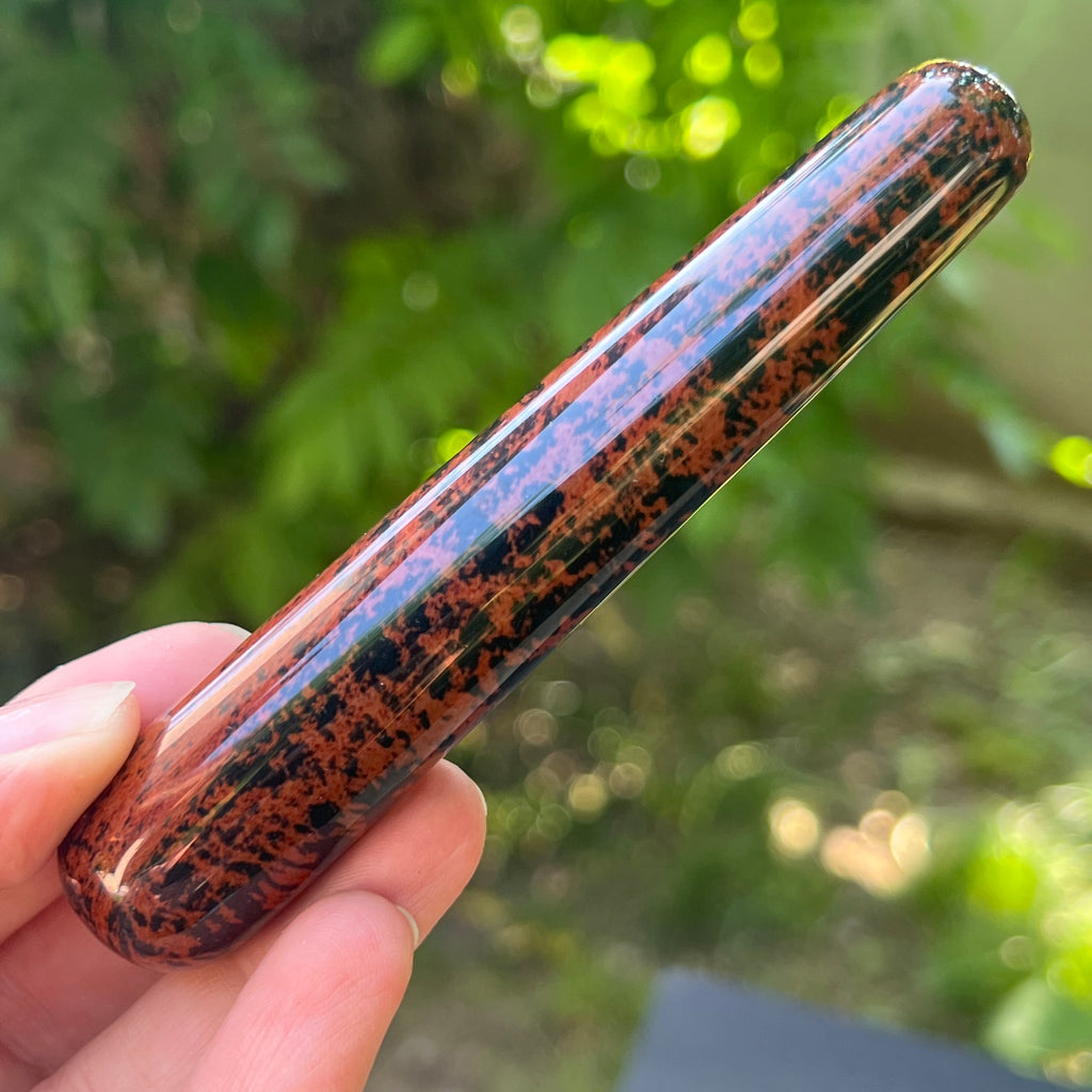 Bagheta obsidian mahon Mahogany, pietre semipretioase - druzy.ro 1 