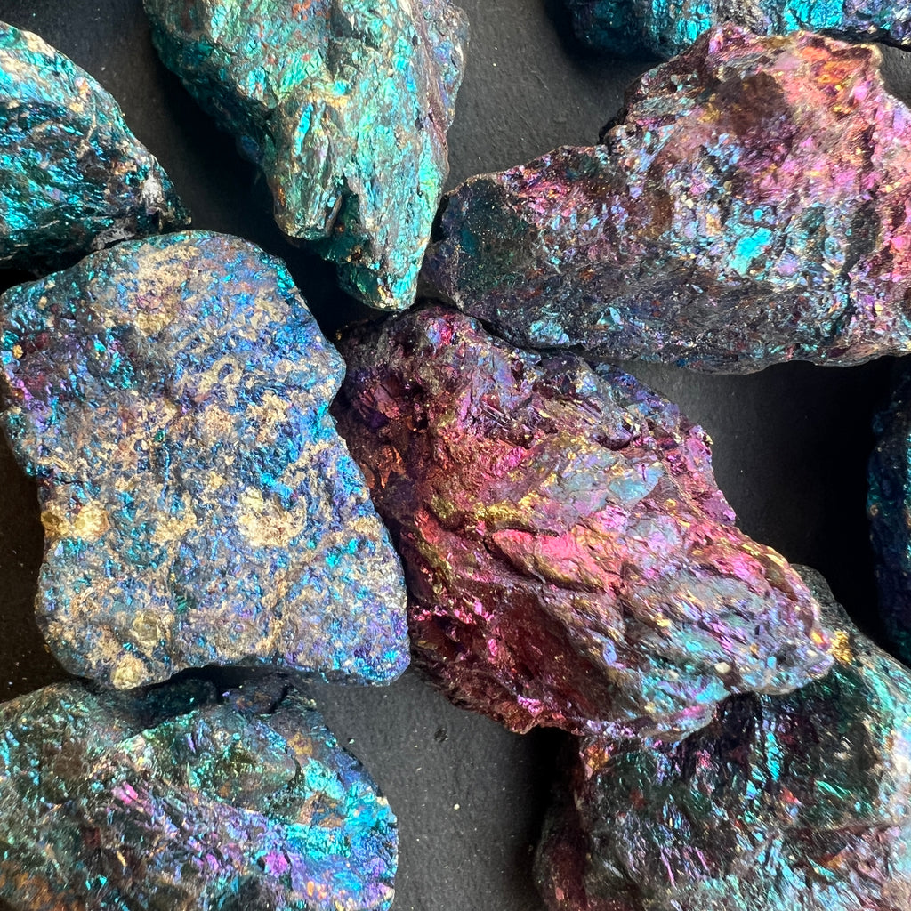 Calcopirita iridescentă din Mexic piatra bruta, pietre semipretioase - druzy.ro 3 