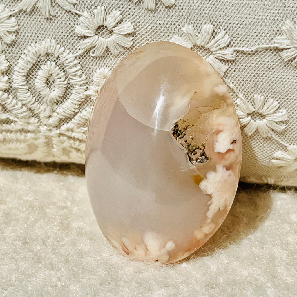 Palmstone agat coral floare rosu m16, druzy.ro, cristale 2