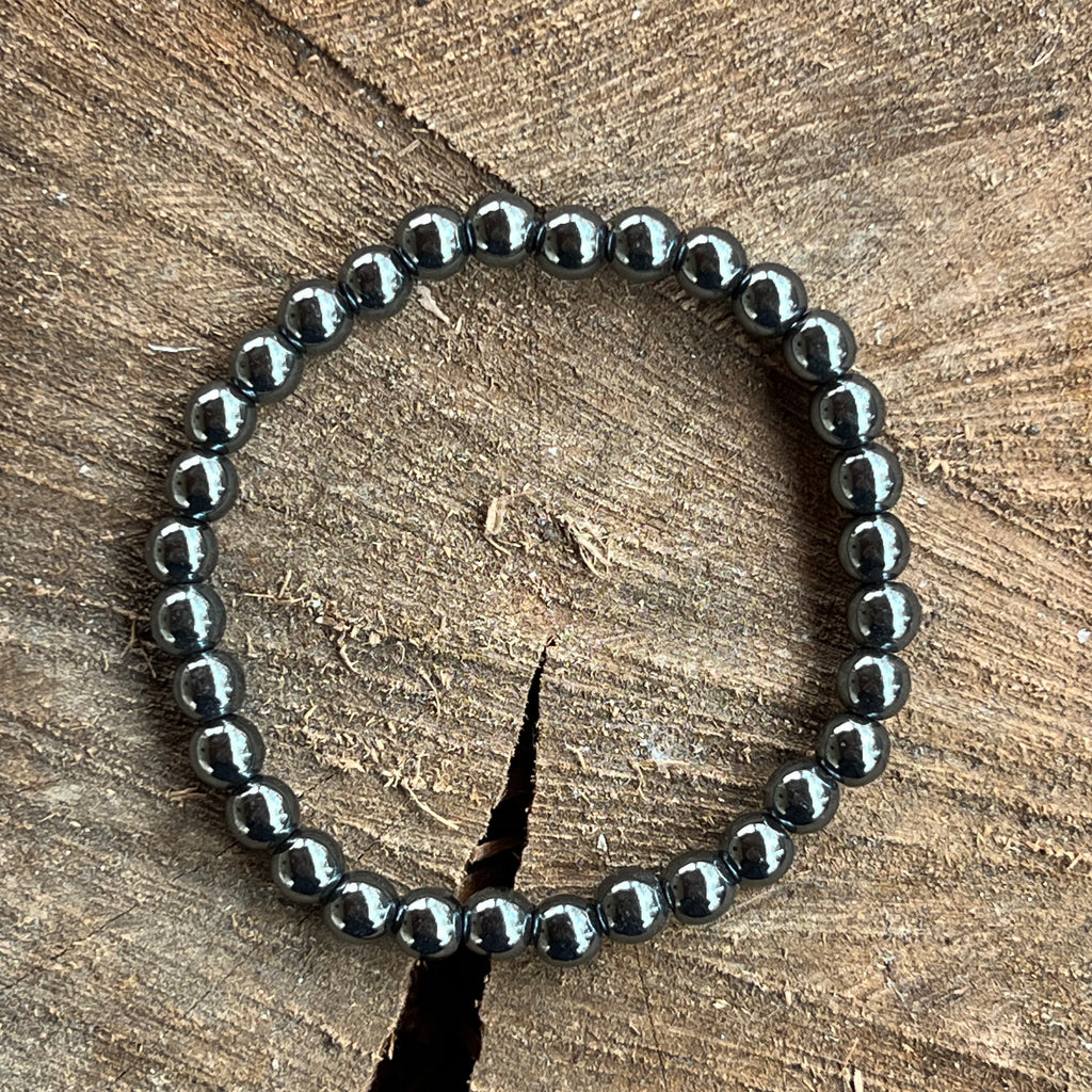 Bratara hematit 6 mm, pietre semipretioase - druzy.ro 1 