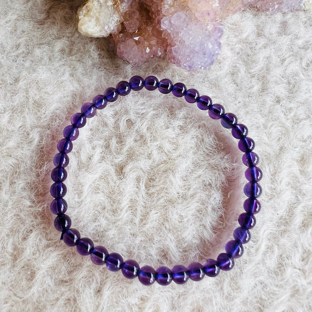 Bratara copii ametist 4 mm, druzy.ro, cristale 1