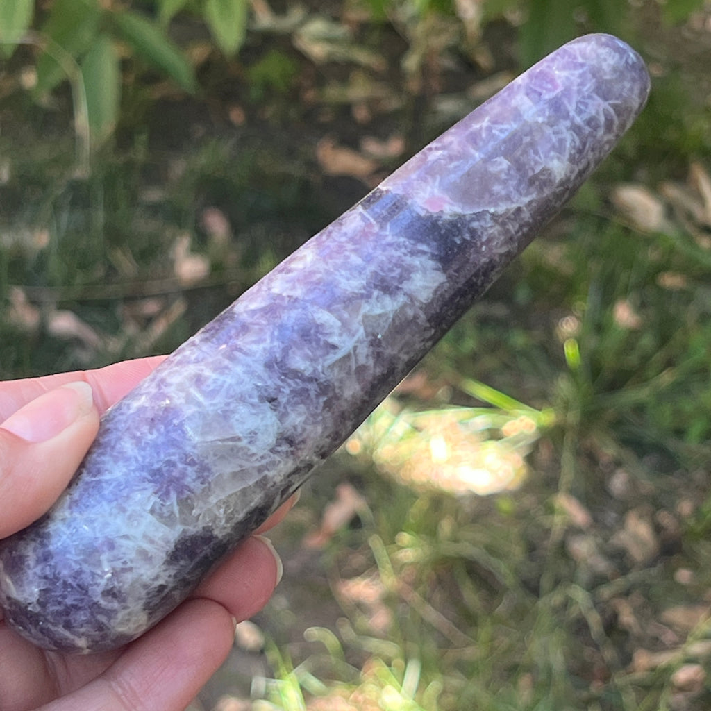 Bagheta Lepidolit din Madagascar | Model 4, pietre semipretioase - druzy.ro 1 