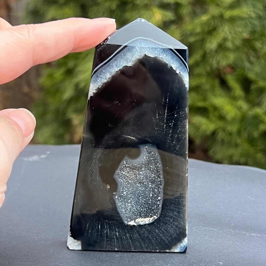 Obelisc druzy onix model 1, pietre semipretioase - druzy.ro 4 