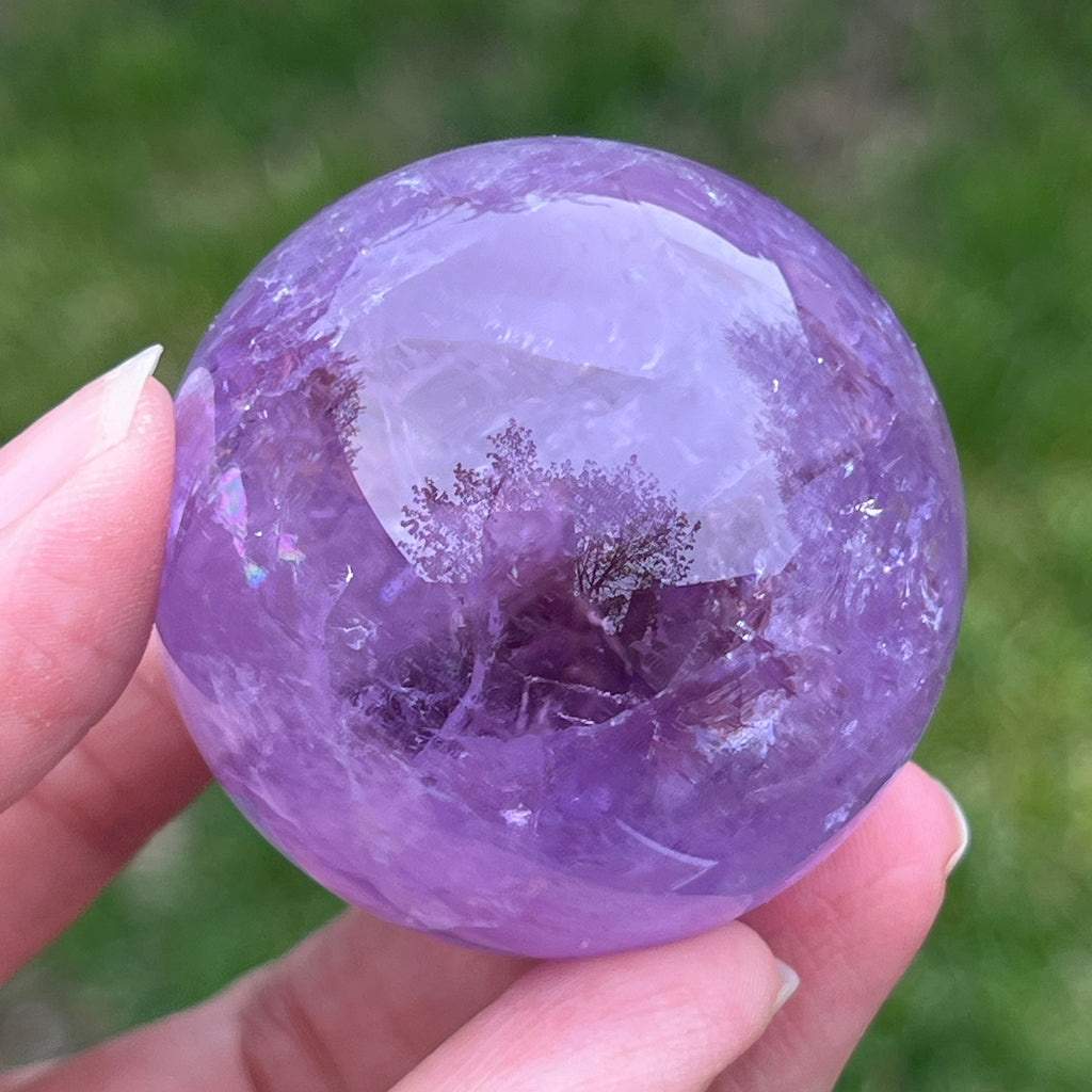 Sfera ametist AA din Brazilia model 12, pietre semipretioase - druzy.ro 11 