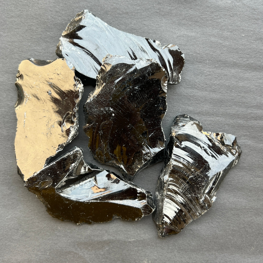 Obsidian piatra bruta spartura, pietre semipretioase - druzy.ro 2 