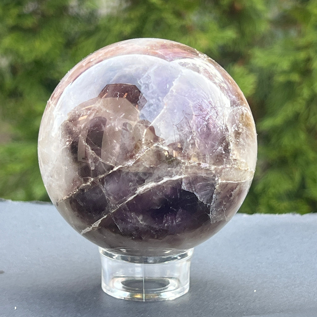 Sfera ametist chevron m4, pietre semipretioase - druzy.ro 4 