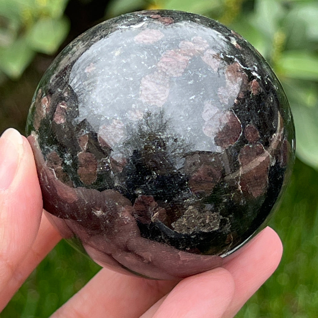 Sfera turmalina neagra cu granat model 2, pietre semipretioase - druzy.ro 6 