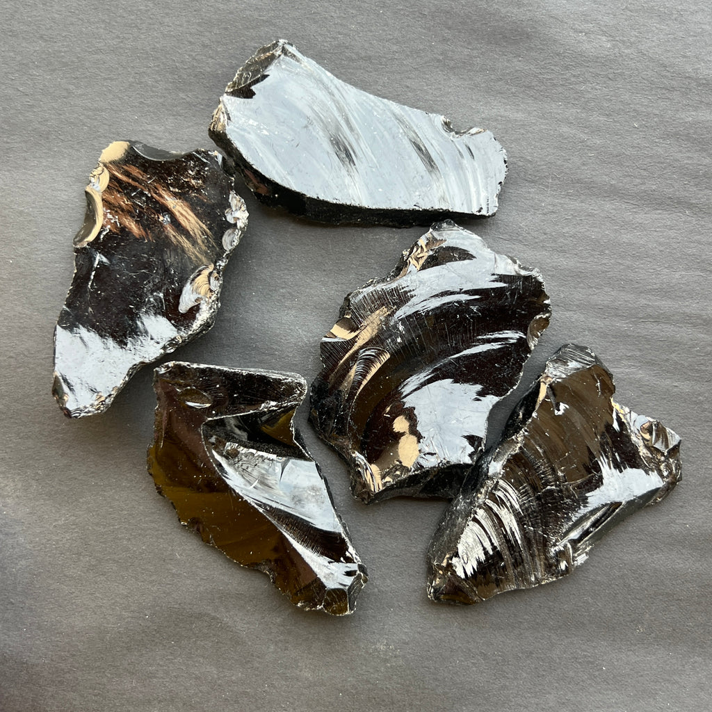 Obsidian piatra bruta spartura, pietre semipretioase - druzy.ro 4 