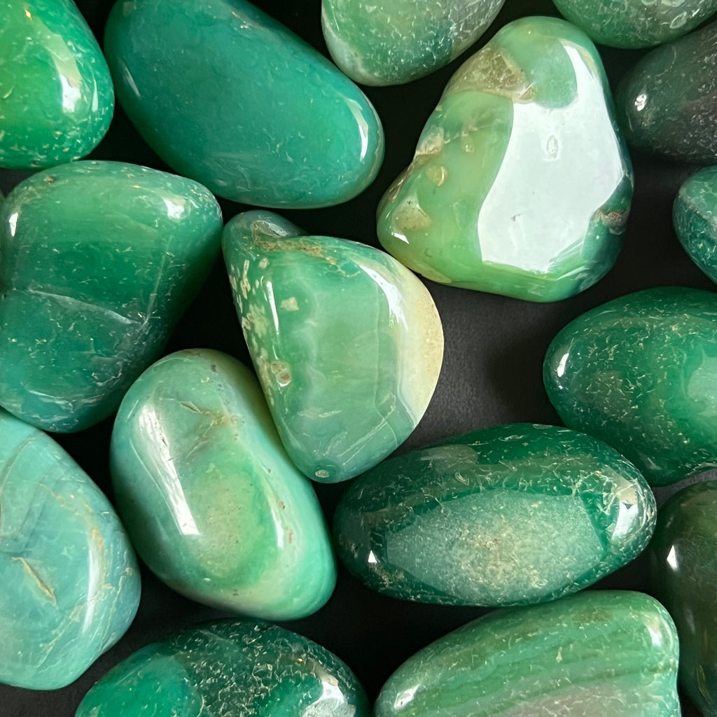 Agat verde piatra rulata, pietre semipretioase - druzy.ro 1 