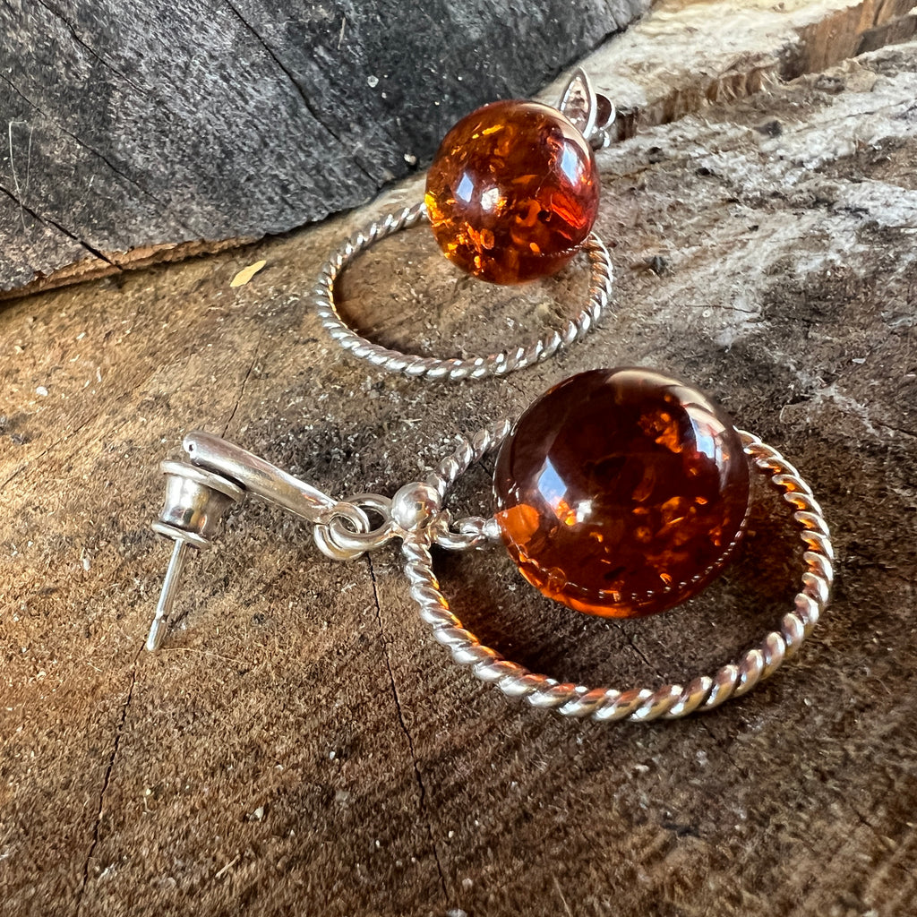 Cercei argint cu chihlimbar Amber1, pietre semipretioase - druzy.ro 4 