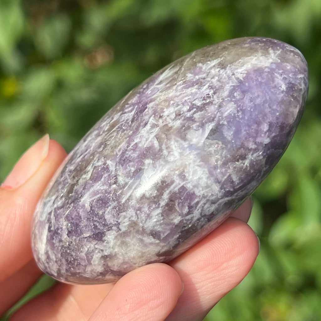 Lepidolit palmstone m5, druzy.ro, cristale 2