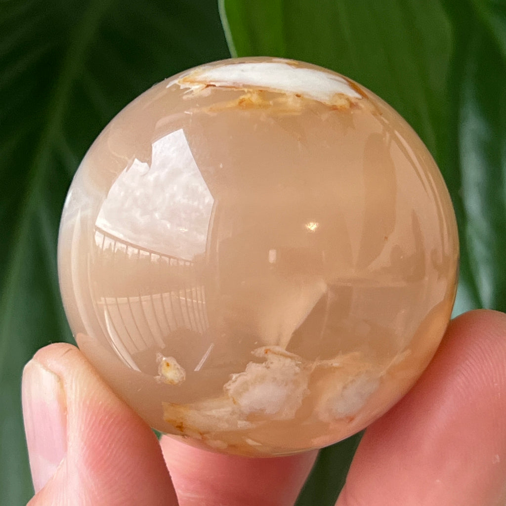 Sfera Agat coral floare din Madagascar model 4, pietre semipretioase - druzy.ro 3 