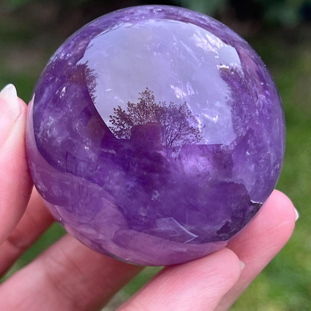 Sfera ametist AA din Brazilia model 3, pietre semipretioase - druzy.ro 7 