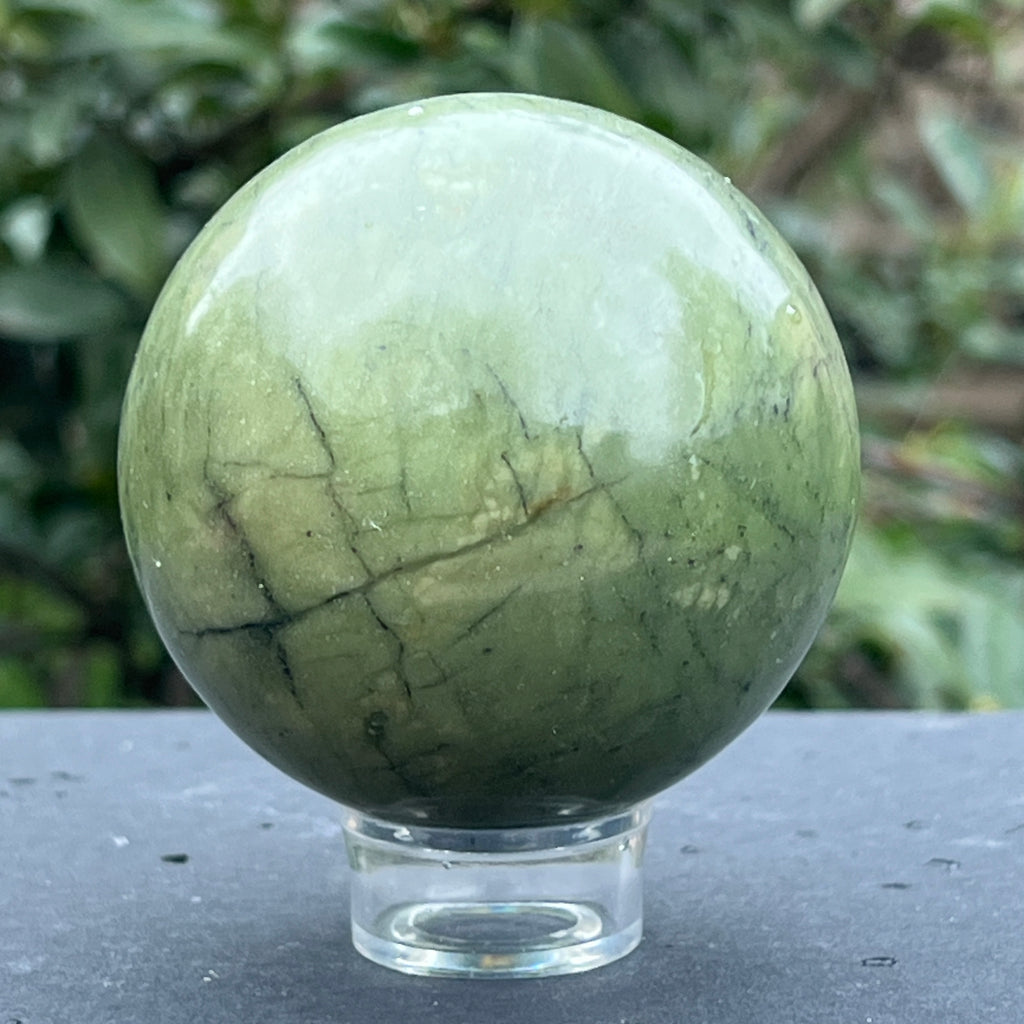 Sfera jad verde nefrit din Pakistan model 1, pietre semipretioase - druzy.ro 1 