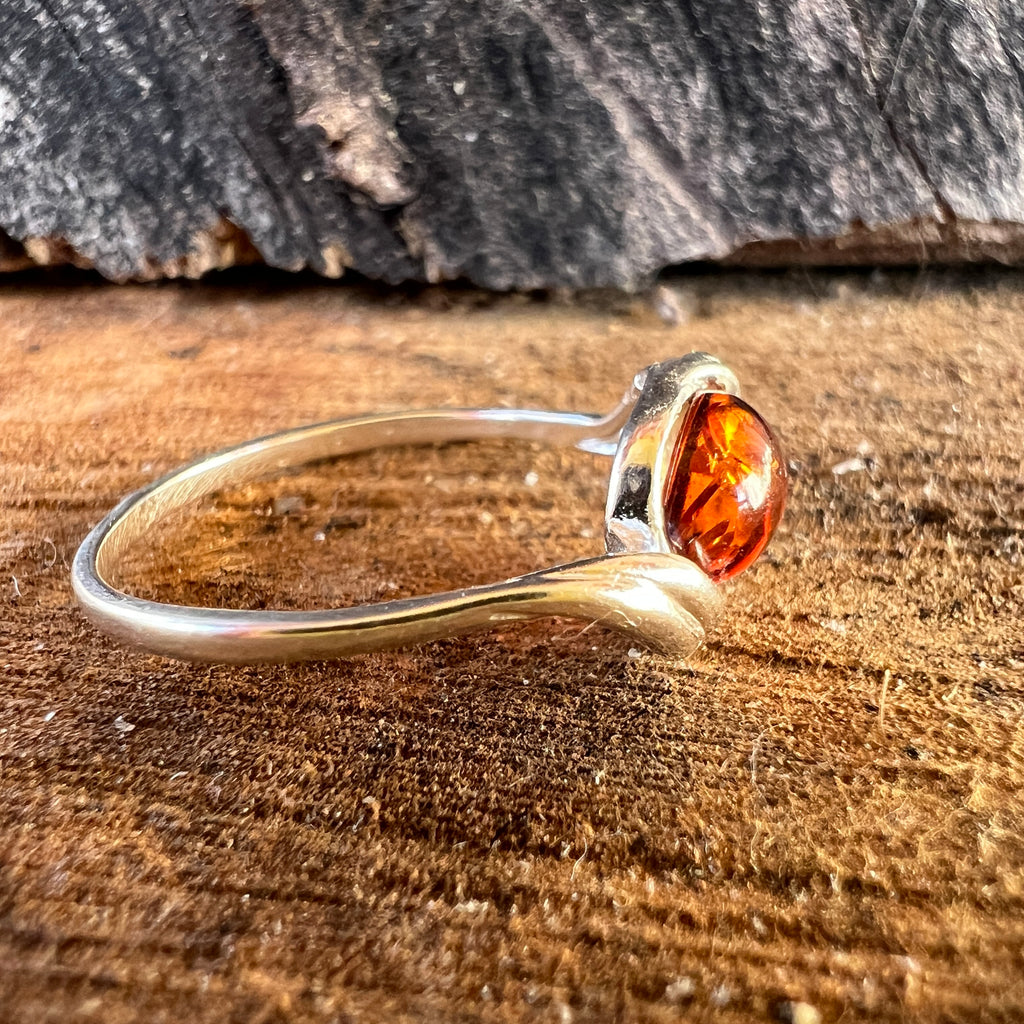 Inel argint cu chihlimbar Amber14, pietre semipretioase - druzy.ro 2 