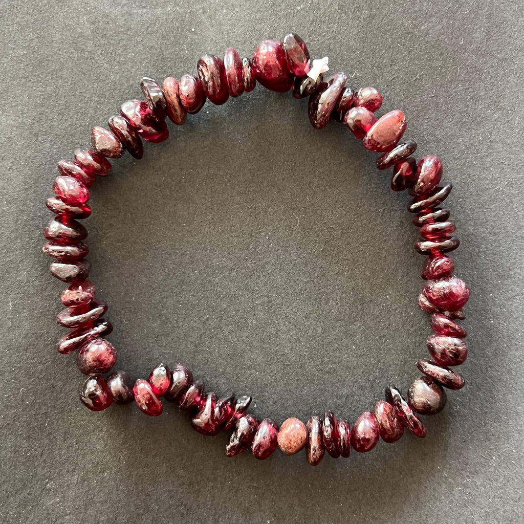 Bratara chipsuri granat, pietre semipretioase - druzy.ro 1 