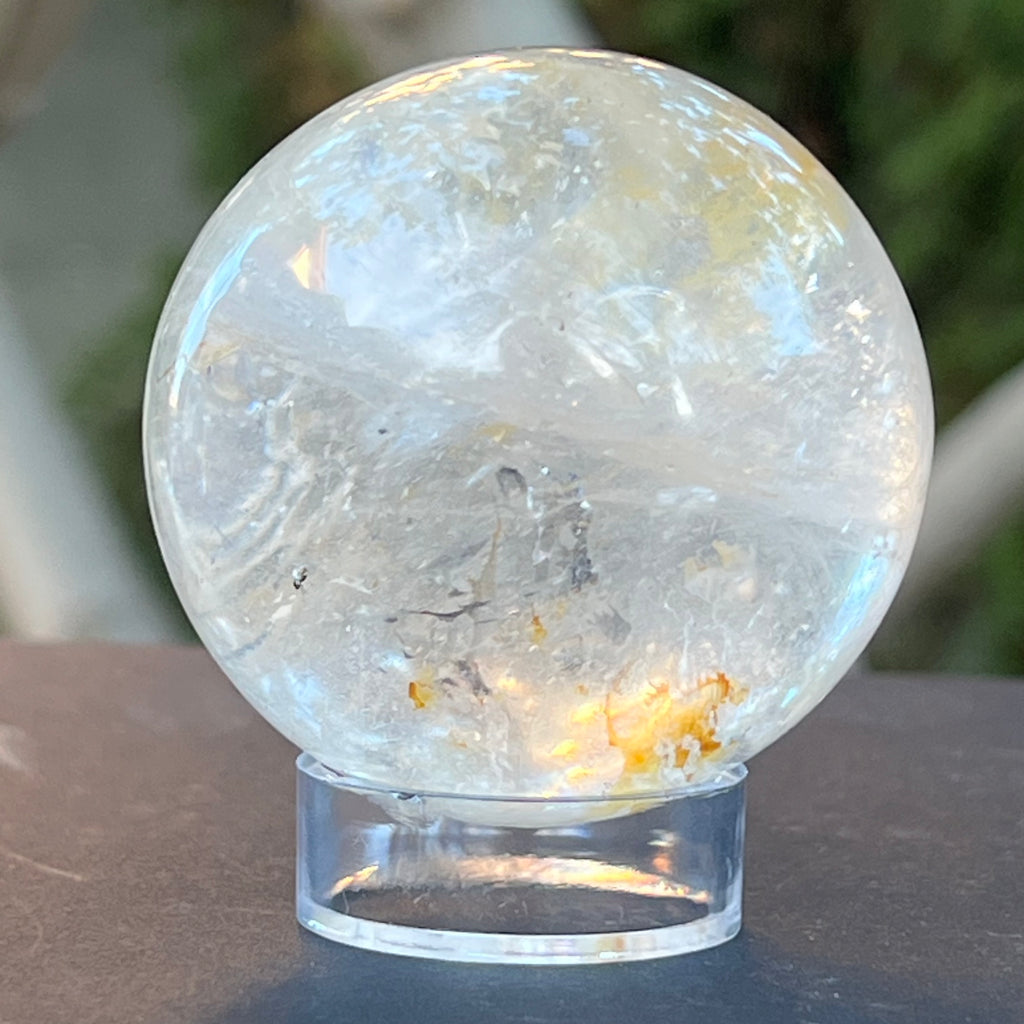 Sfera 5.4 cm cuart rutilat model 7, druzy.ro, cristale 4