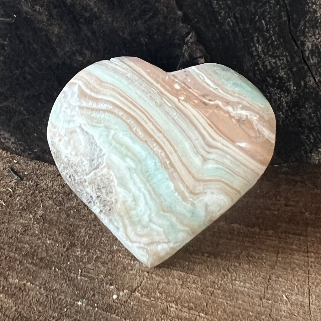 Inima aragonit albastru m5, pietre semipretioase - druzy.ro 1 