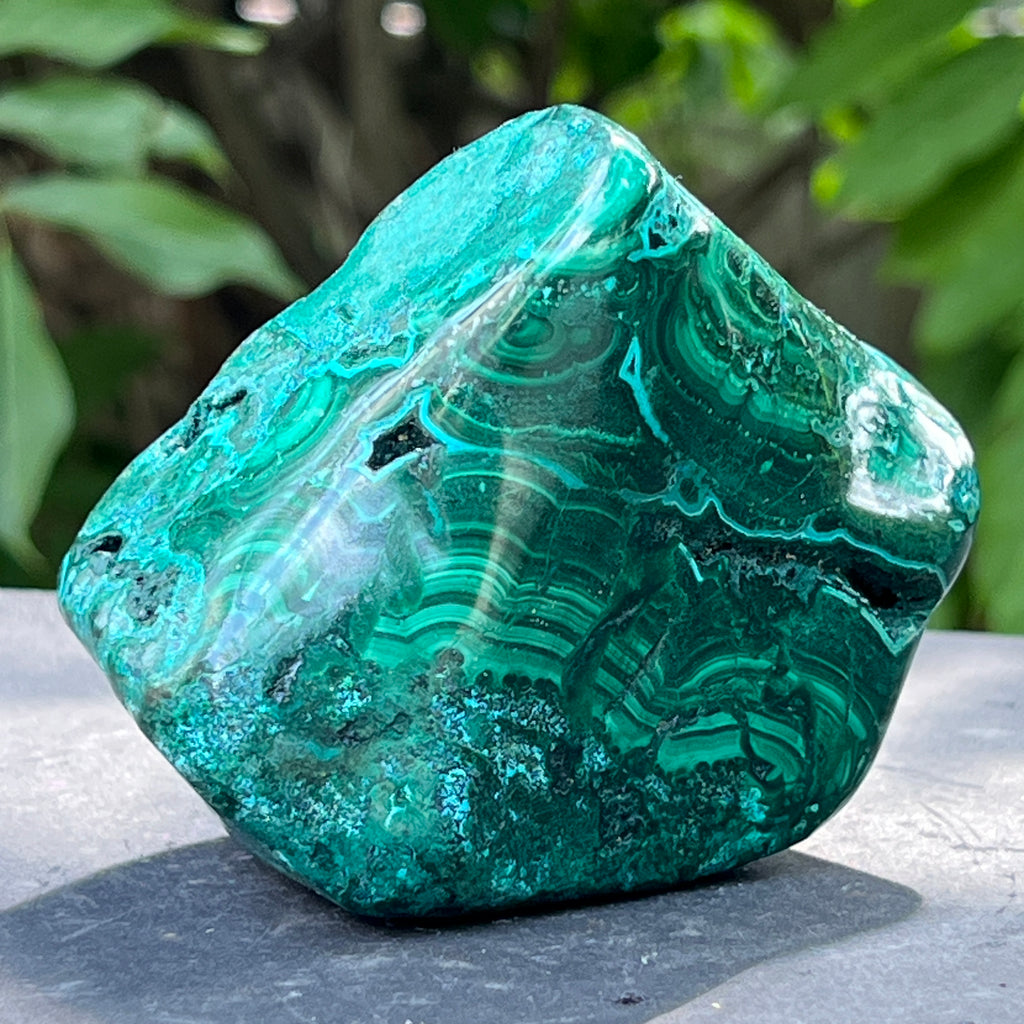 Malacola malachit cu crisocola piatra polisata model 2, pietre semipretioase - druzy.ro 1 
