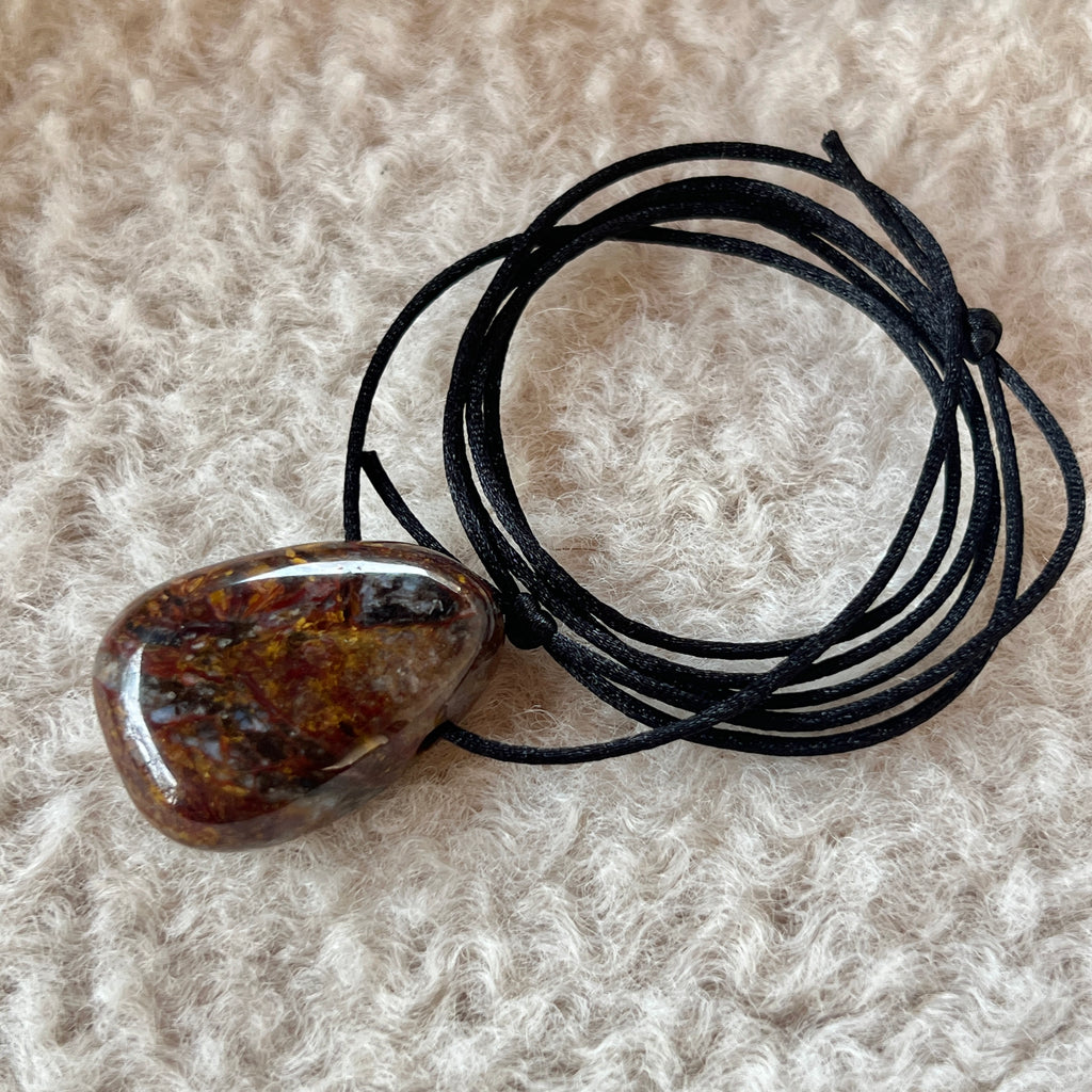 Colier pandantiv pietersit DROP, pietre semipretioase - druzy.ro 3 