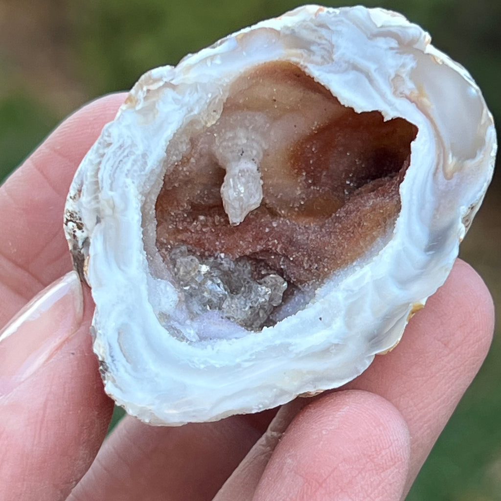 Cluster Agat FEATHER m10, agat cu cuart, druzy.ro, cristale 2
