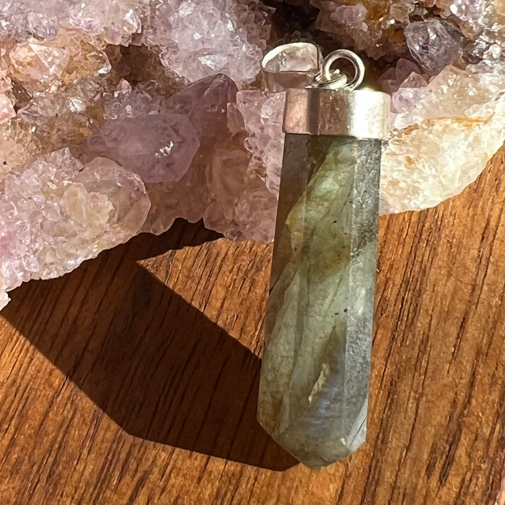Pandantiv argint labradorit m7, druzy.ro, cristale 3
