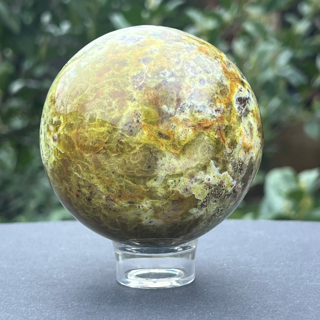 Sfera Opal verde model 2, pietre semipretioase - druzy.ro 7 